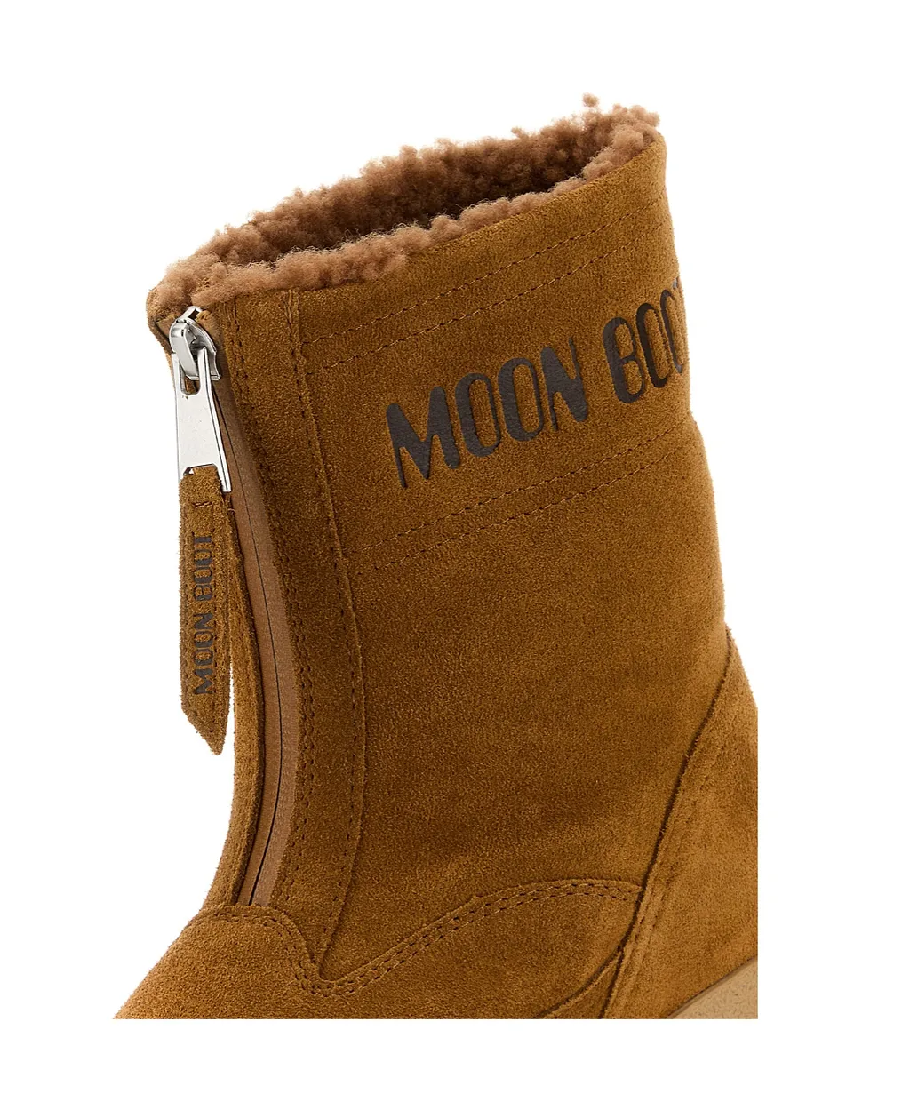 Moon Boot Logo Printed Zip Detail Boots