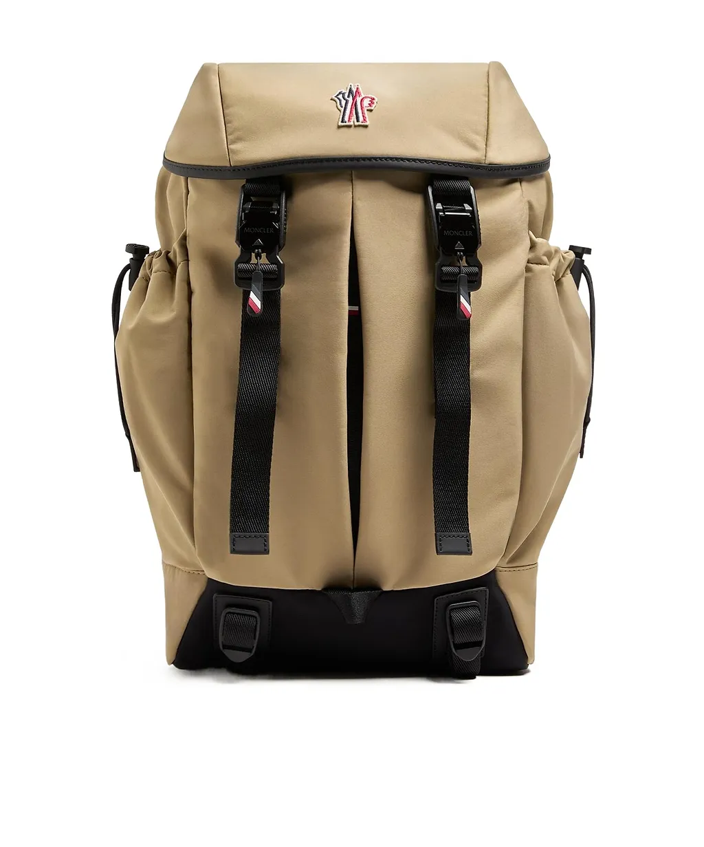 Leather-Trimmed Backpack