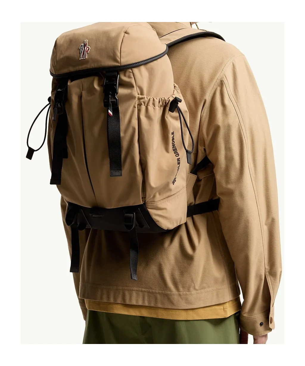Leather-Trimmed Backpack
