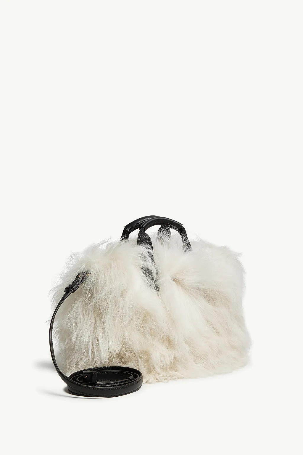 Micro Caradoc Shearling Tote Bag