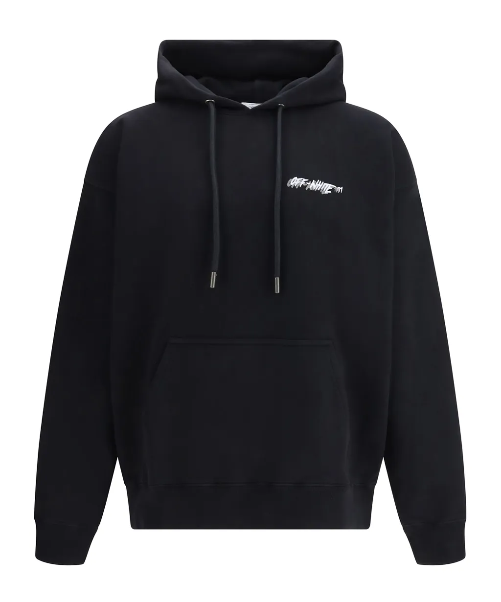 Off-White Logo Printed Drawstring Hoodie