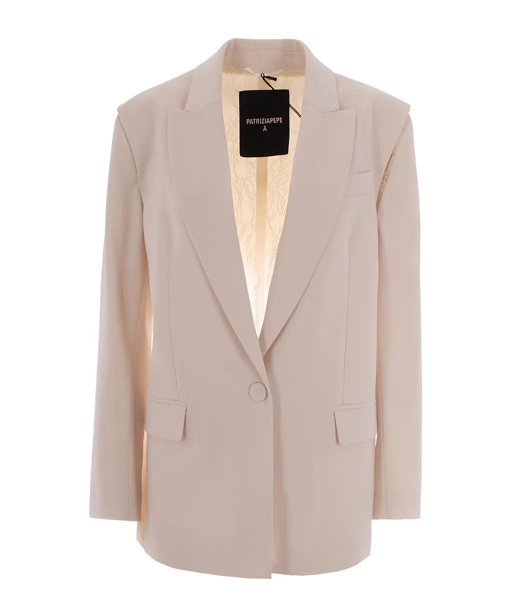Oversized Lace-Back Blazer