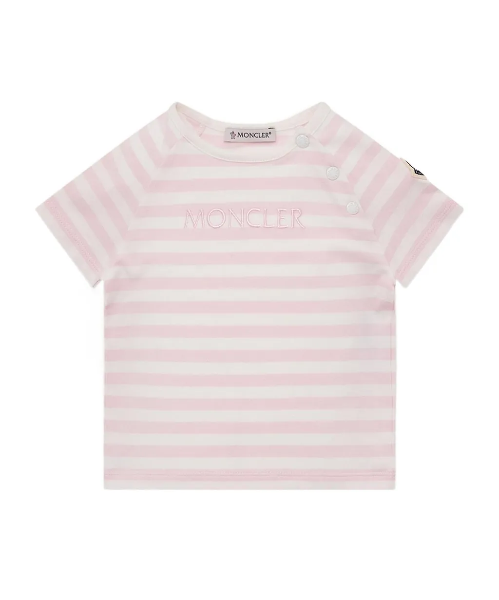 Moncler Enfant Striped Logo T-Shirt