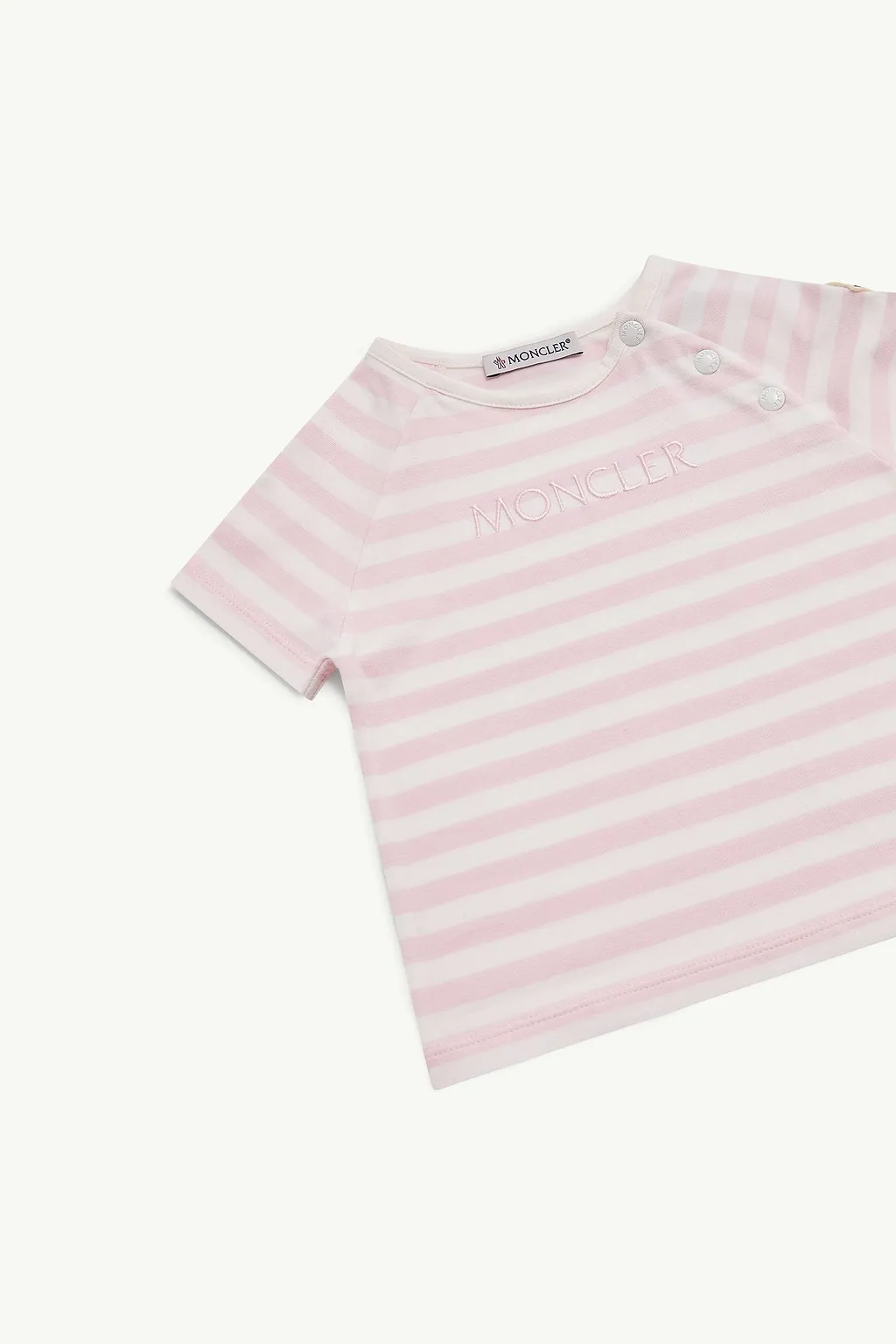 Moncler Enfant Striped Logo T-Shirt