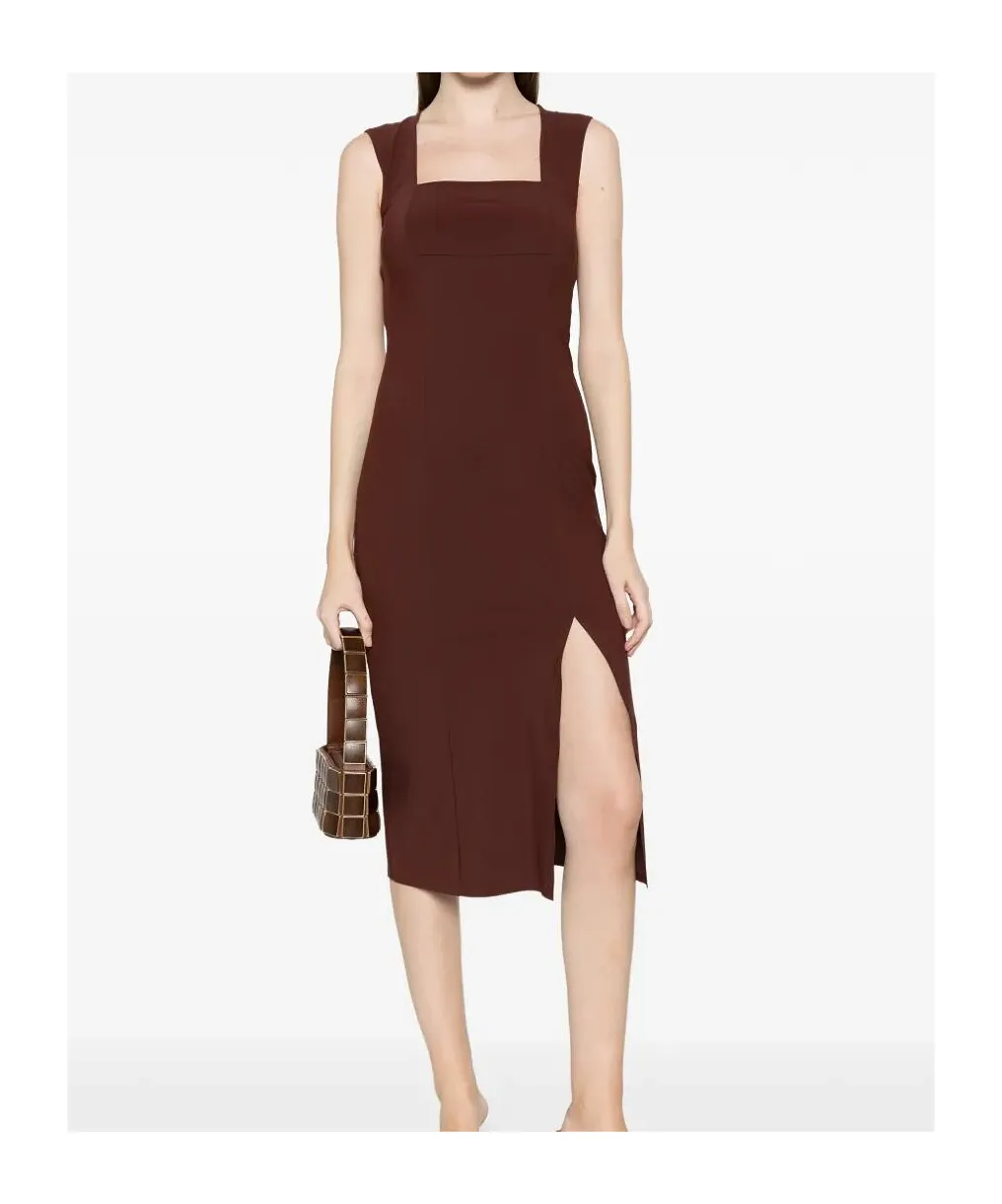 Square-Neck Midi Dress