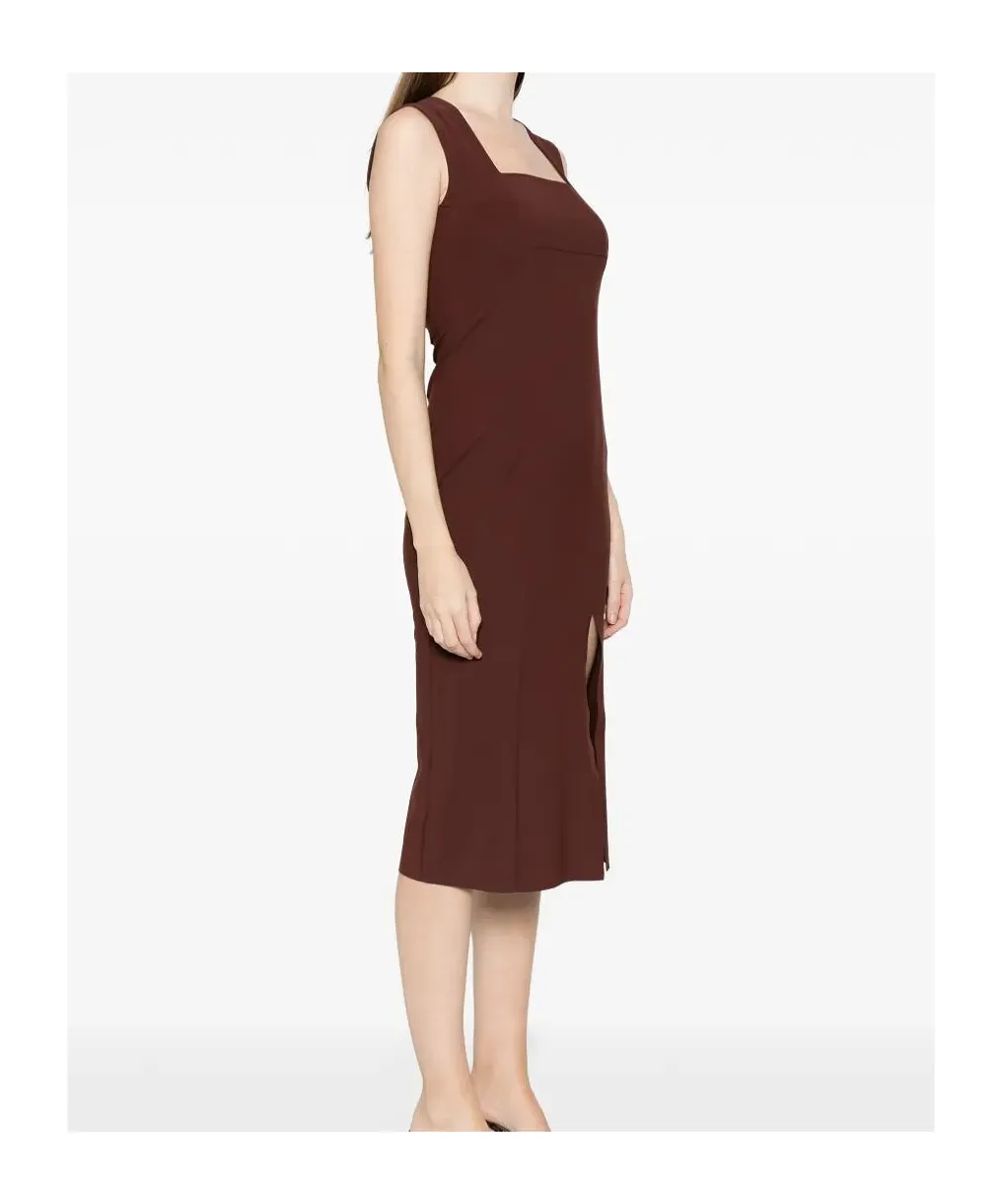 Square-Neck Midi Dress