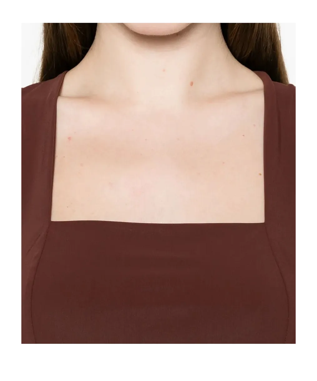 Square-Neck Midi Dress