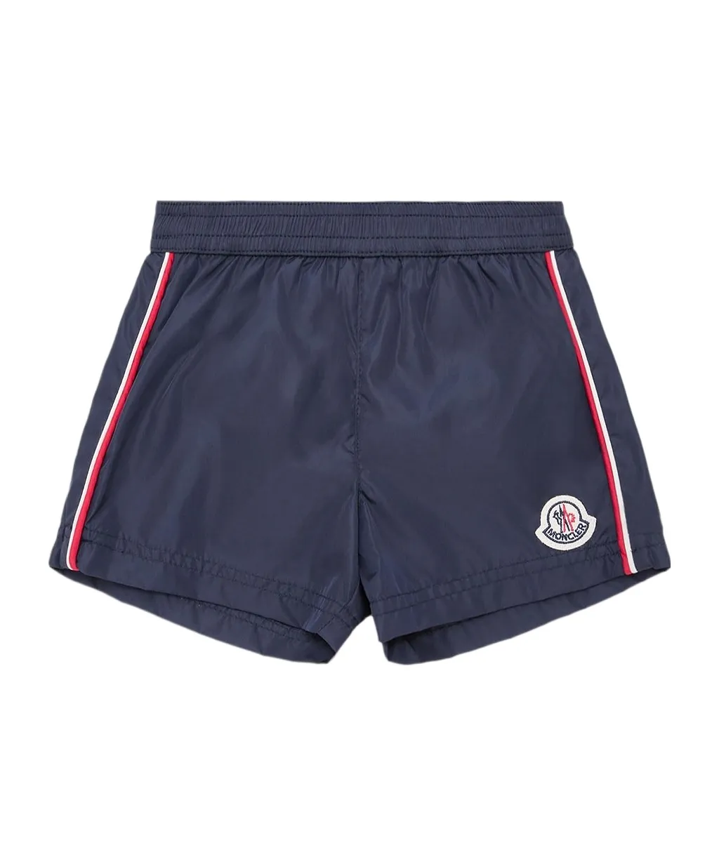 Moncler Enfant Tricolour-Trimmed Swim Shorts