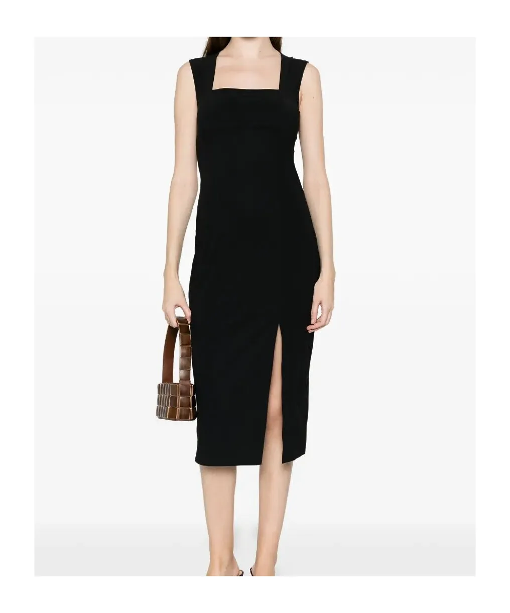 Square-Neck Midi Dress