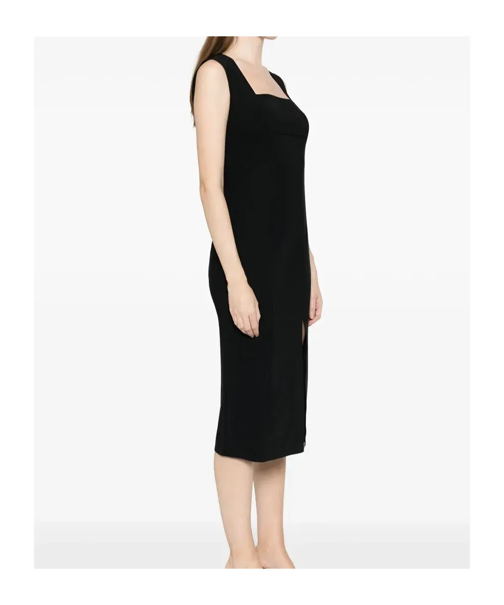 Square-Neck Midi Dress