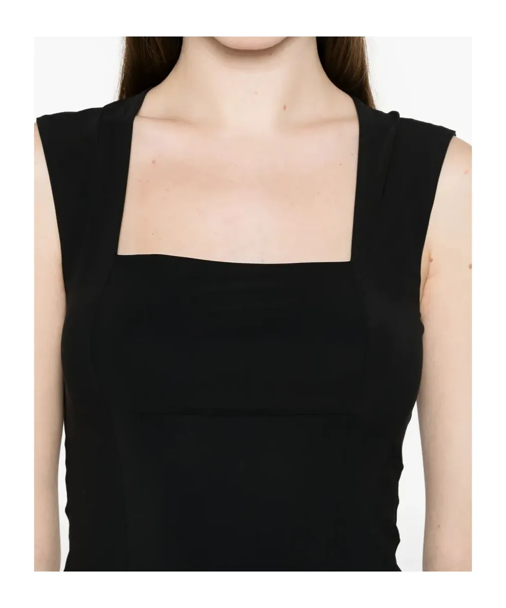 Square-Neck Midi Dress