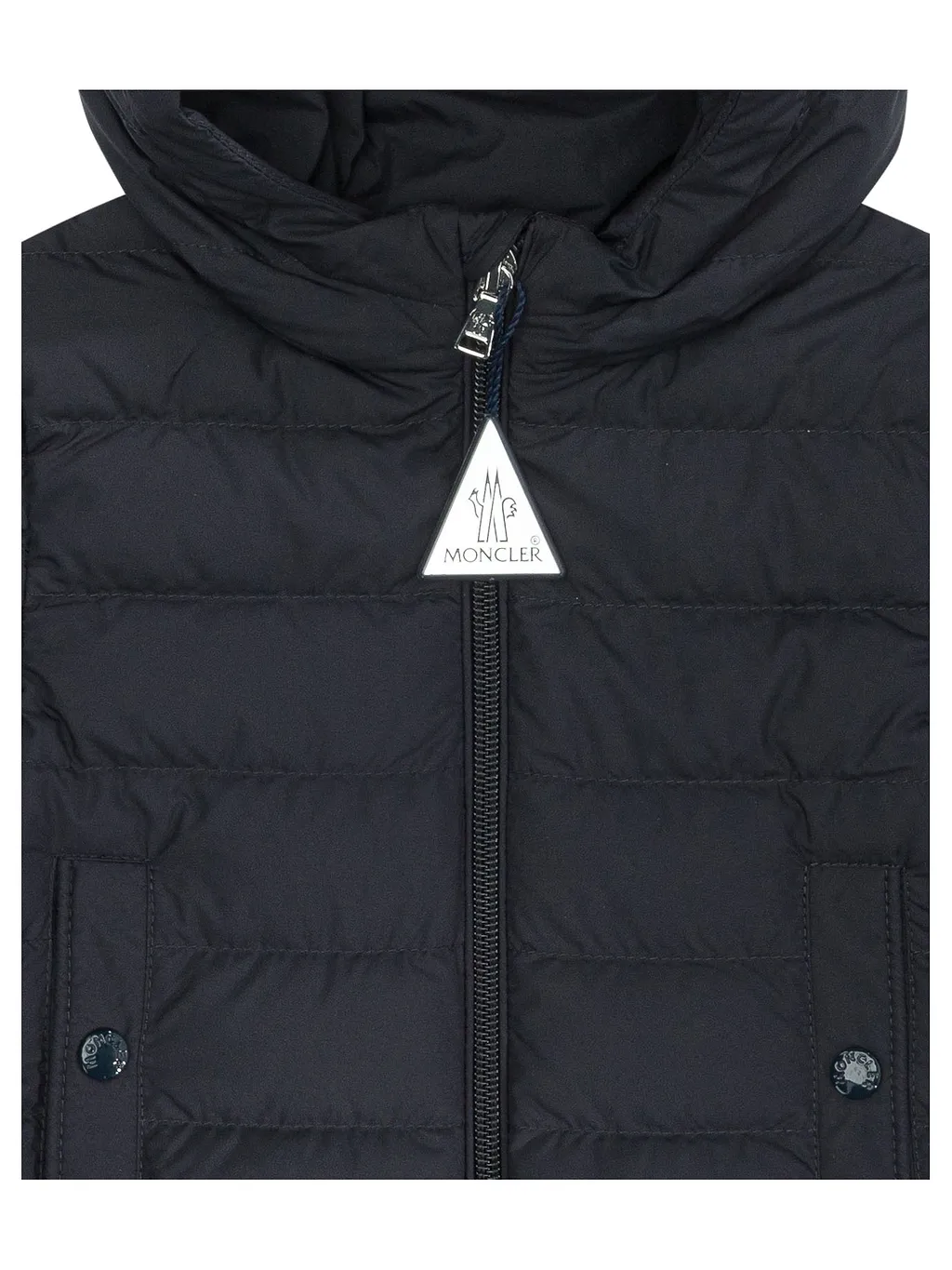 Moncler Enfant Zip-Up Hooded Puffer Jacket