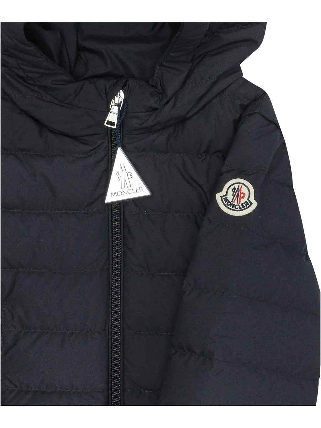 Moncler Enfant Zip-Up Hooded Puffer Jacket