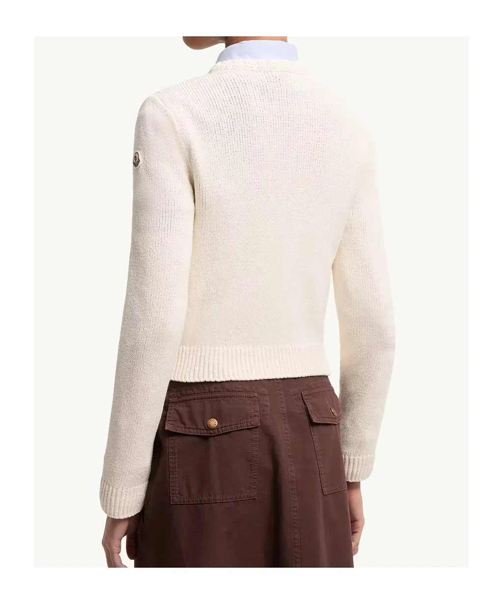 Moncler Geometric-Quilted Padded Zip-Up Cardigan