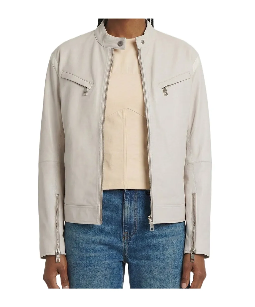 Patrizia Pepe Zip-Up Biker Jacket