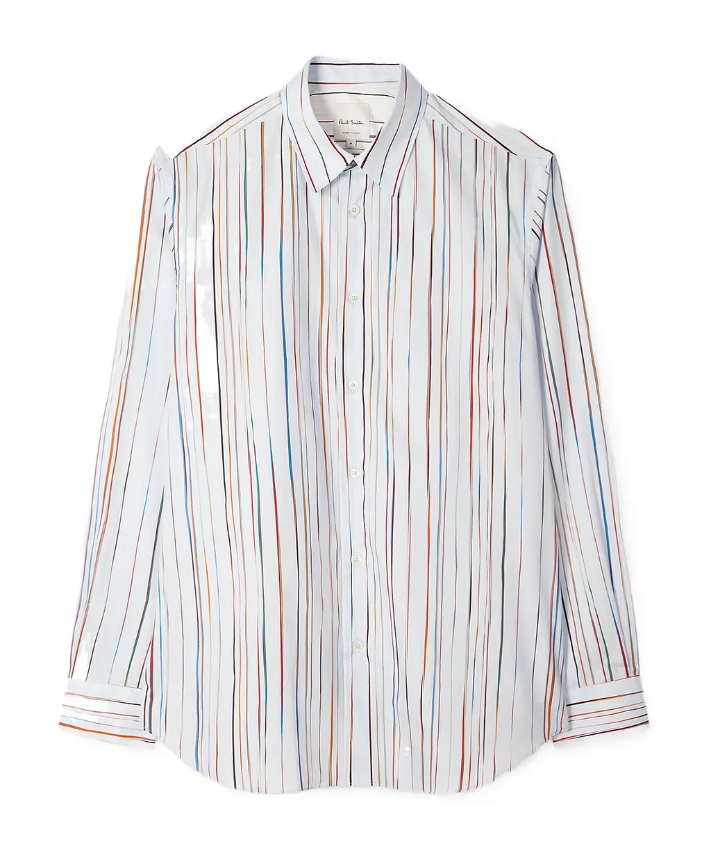 Classic Pinstripe Long-Sleeved Shirt
