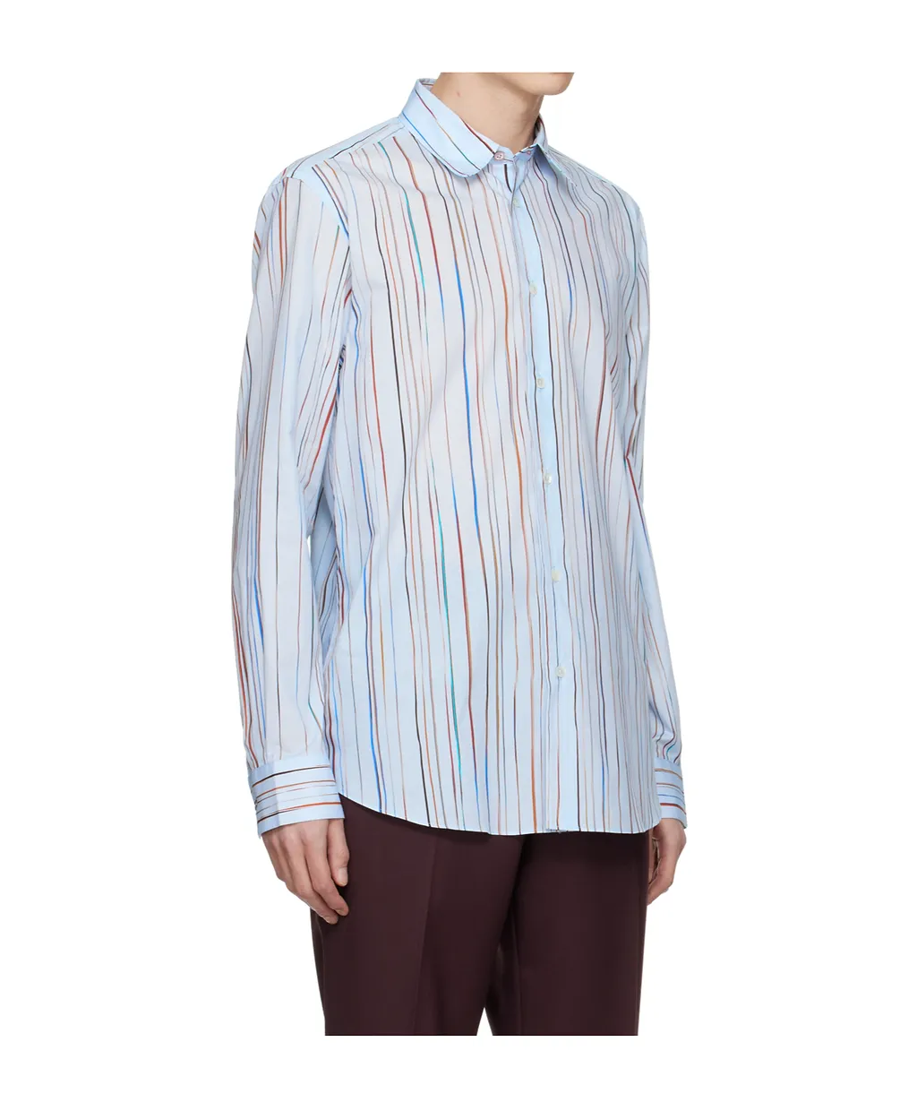 Classic Pinstripe Long-Sleeved Shirt