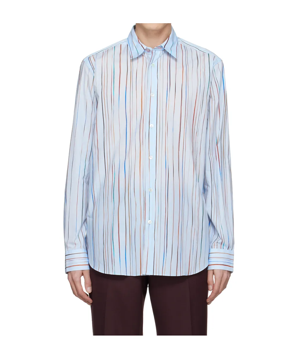 Classic Pinstripe Long-Sleeved Shirt