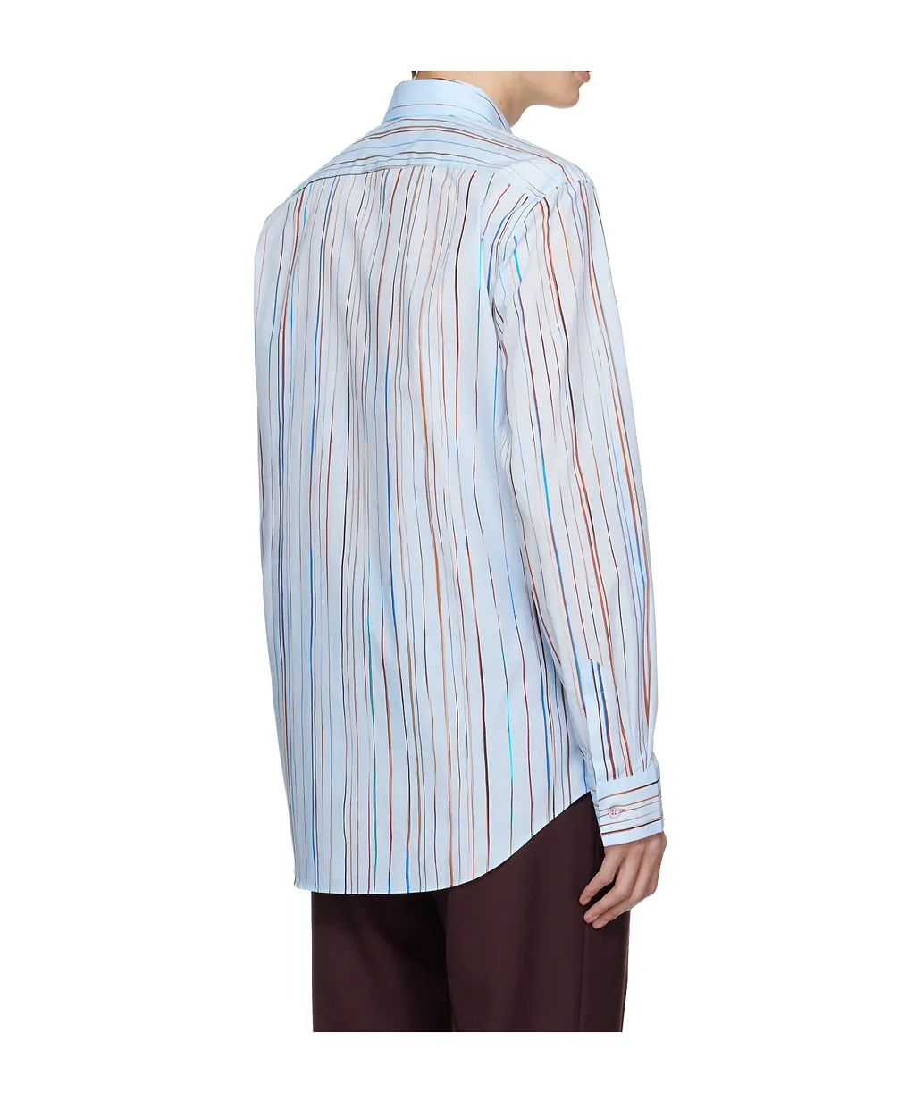 Classic Pinstripe Long-Sleeved Shirt