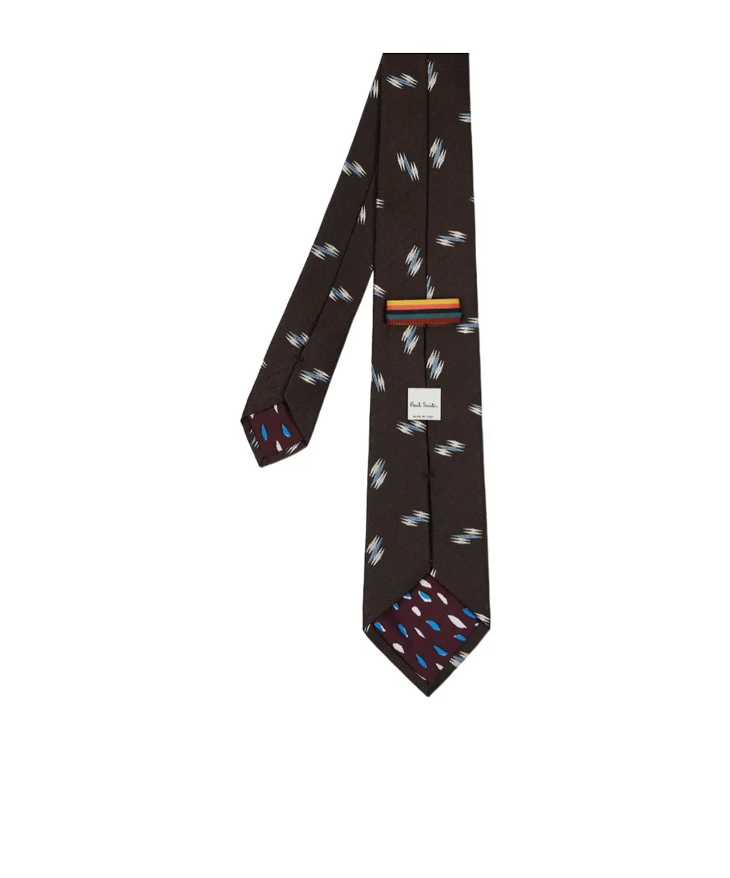 Abstract-Pattern Silk Tie