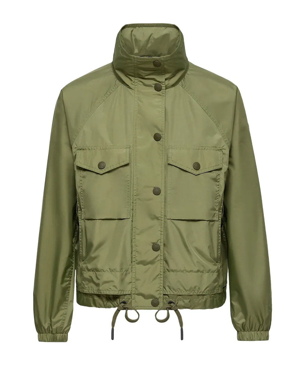 Moncler Grenoble High-Neck Drawstring Coat