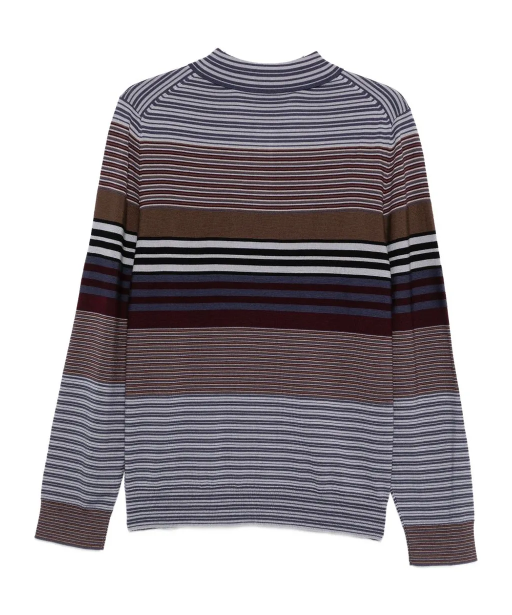 Ps Paul Smith Long Sleeve Striped Polo Shirt