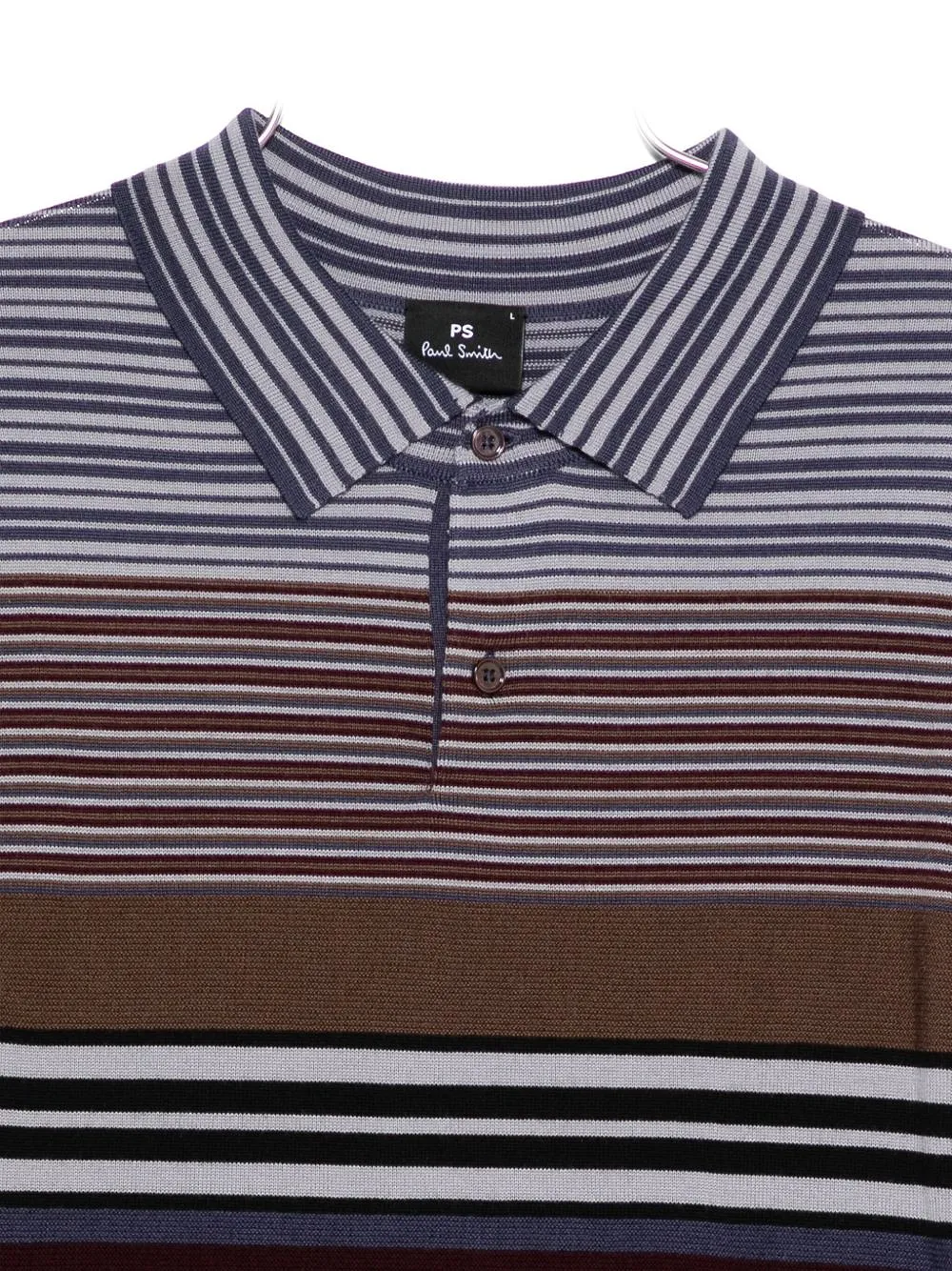 Ps Paul Smith Long Sleeve Striped Polo Shirt