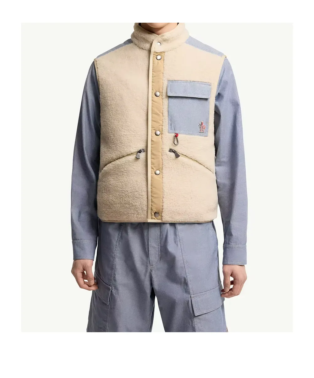 Moncler Grenoble Logo-Patch Button-Up Gilet