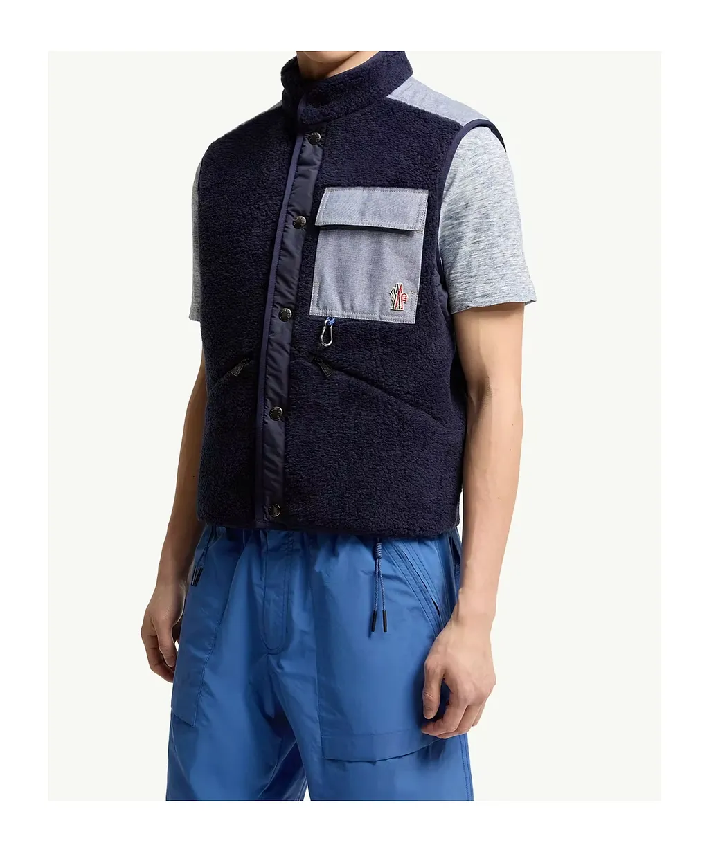 Moncler Grenoble Logo-Patch Button-Up Gilet