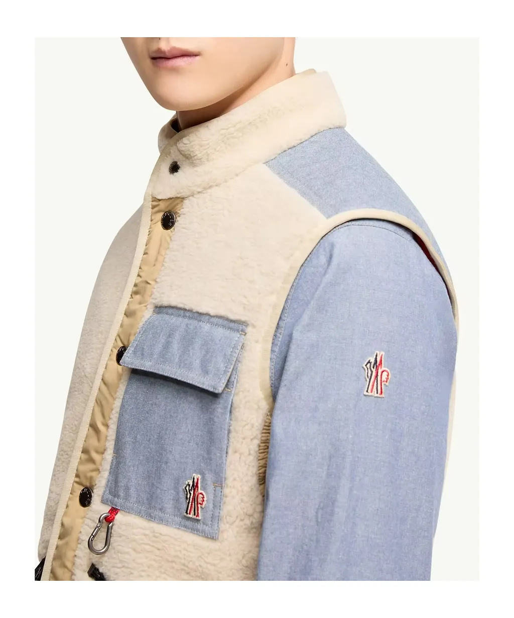 Moncler Grenoble Logo-Patch Button-Up Gilet