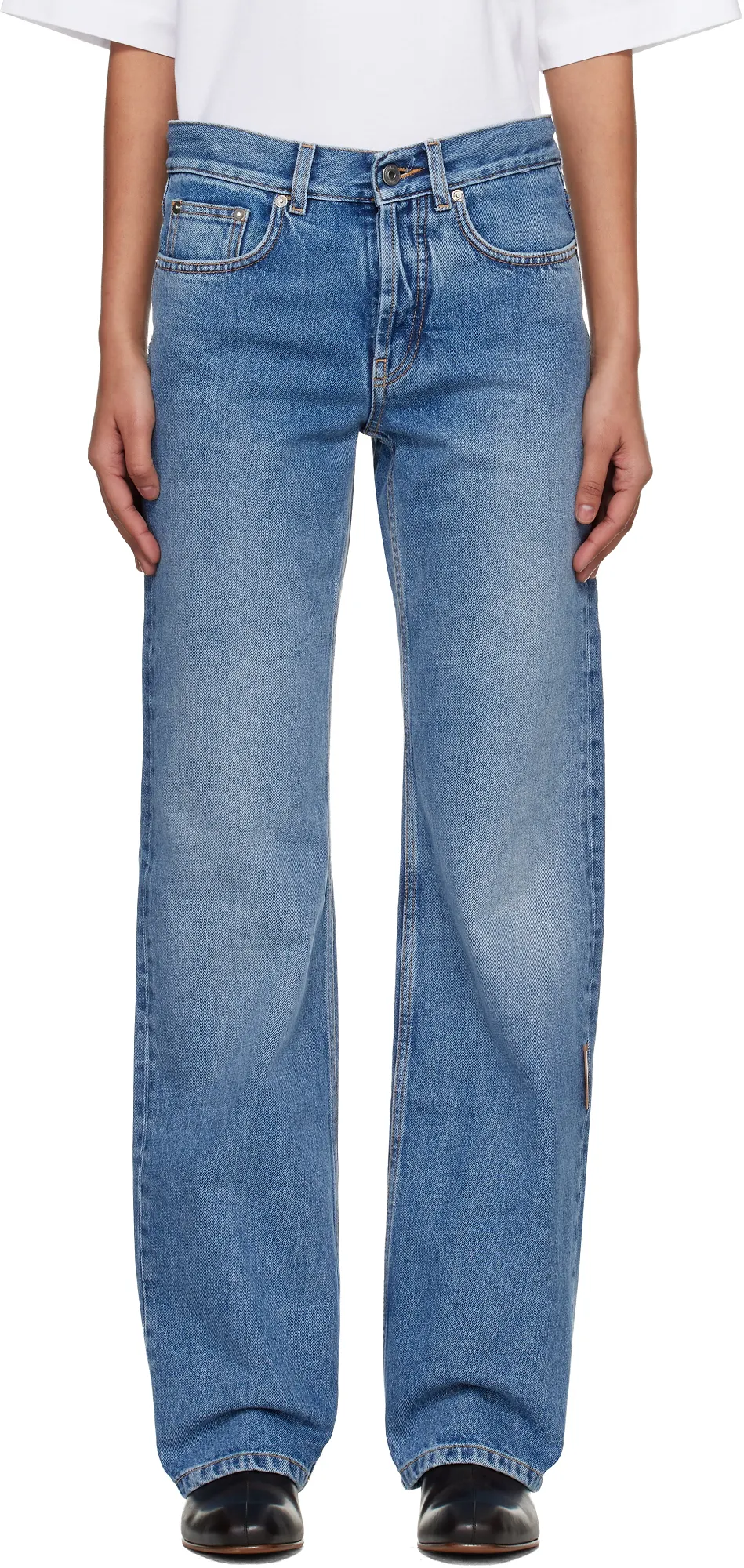 Off-White Straight-Leg Jeans