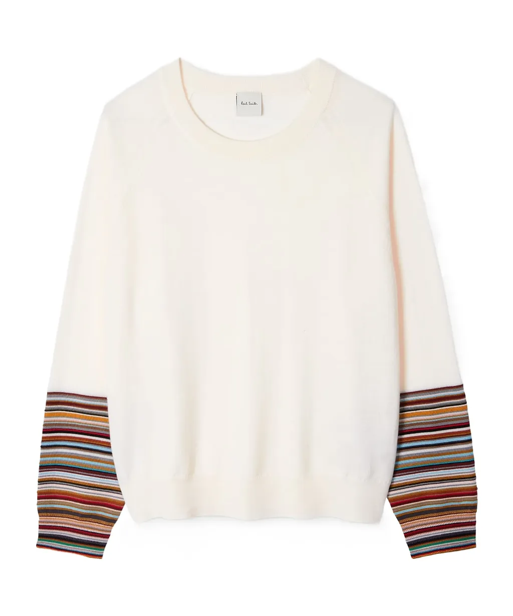 Paul Smith Signature Stripe Cuff Crewneck Jumper