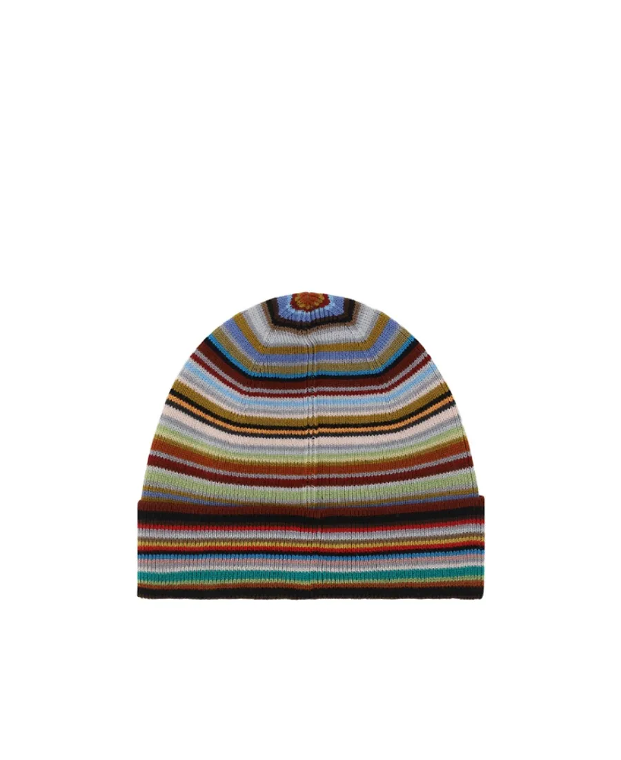 Paul Smith Striped Intarsia-Knitted Beanie
