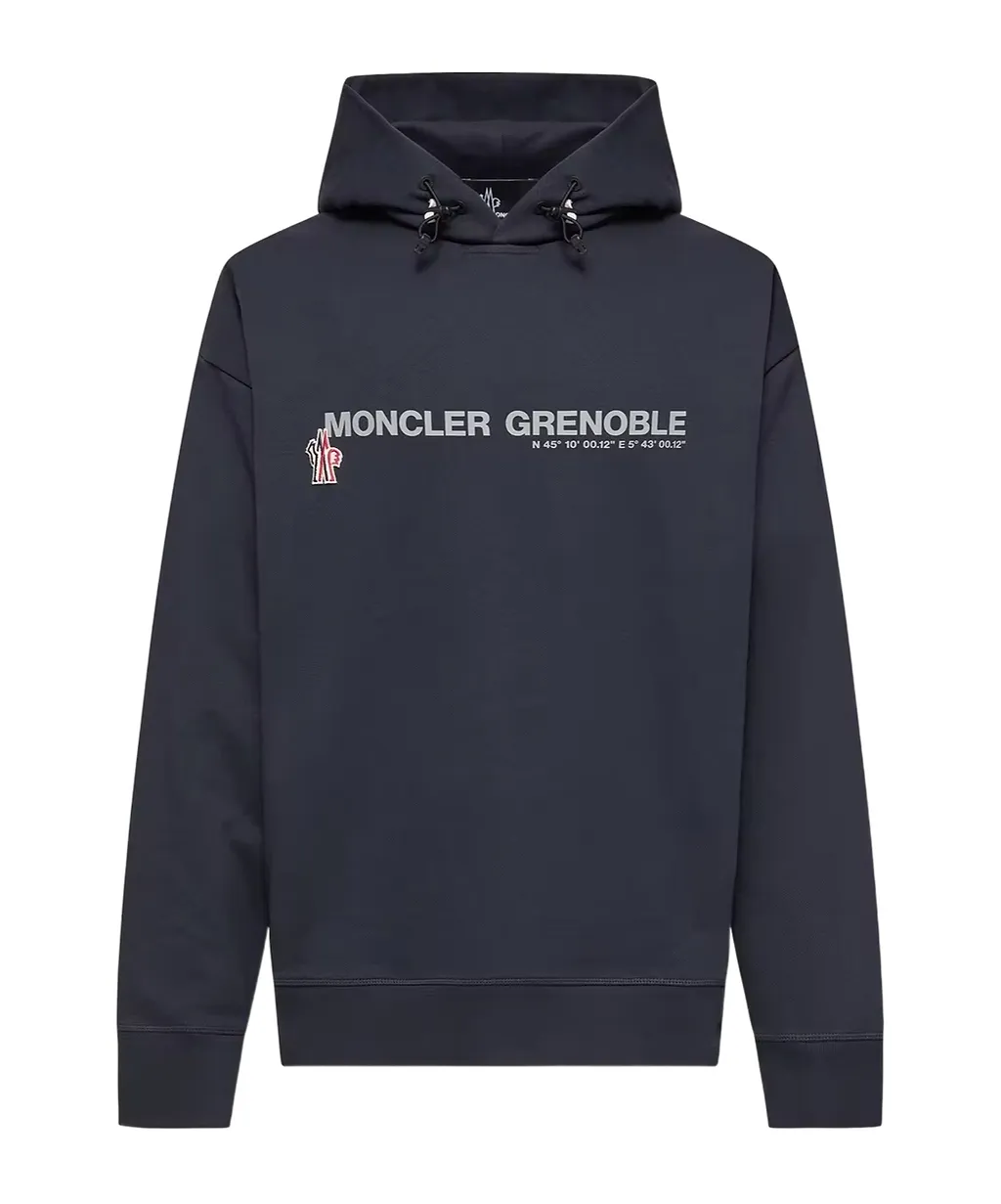 Moncler Grenoble Logo Printed Long-Sleeved Hoodie
