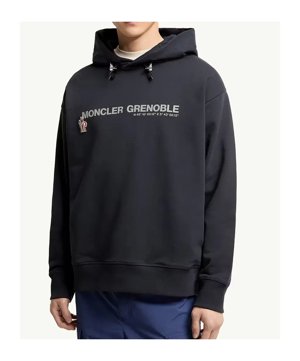 Moncler Grenoble Logo Printed Long-Sleeved Hoodie