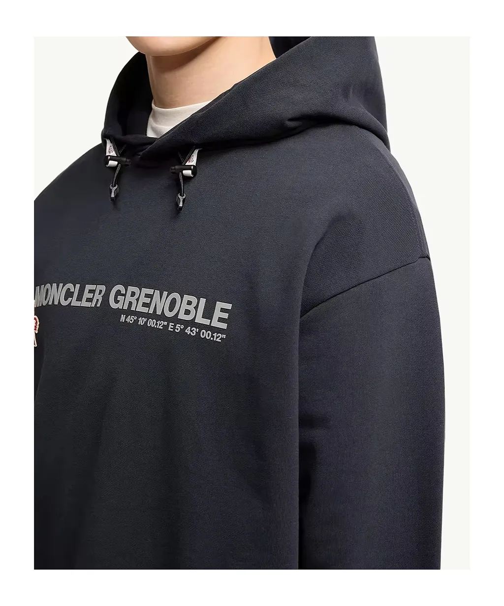 Moncler Grenoble Logo Printed Long-Sleeved Hoodie