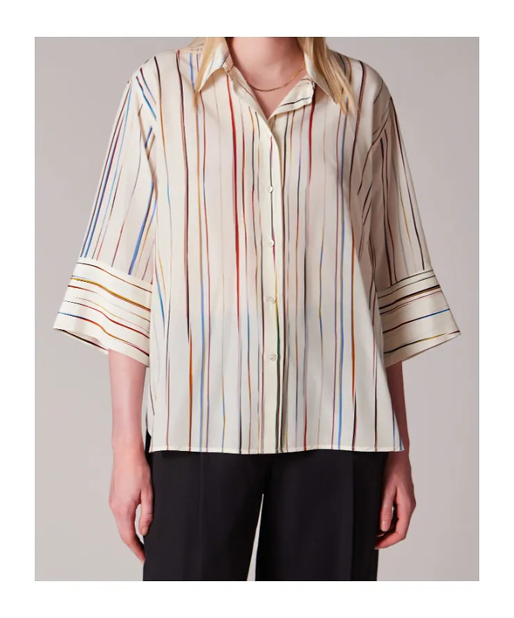 Paul Smith Three Quarters Sleeved Striped Shirt