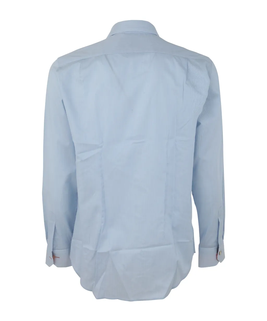Paul Smith Striped Curved Hem Shirt