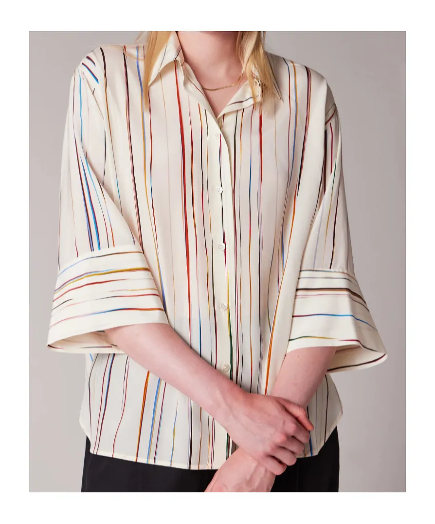 Paul Smith Three Quarters Sleeved Striped Shirt