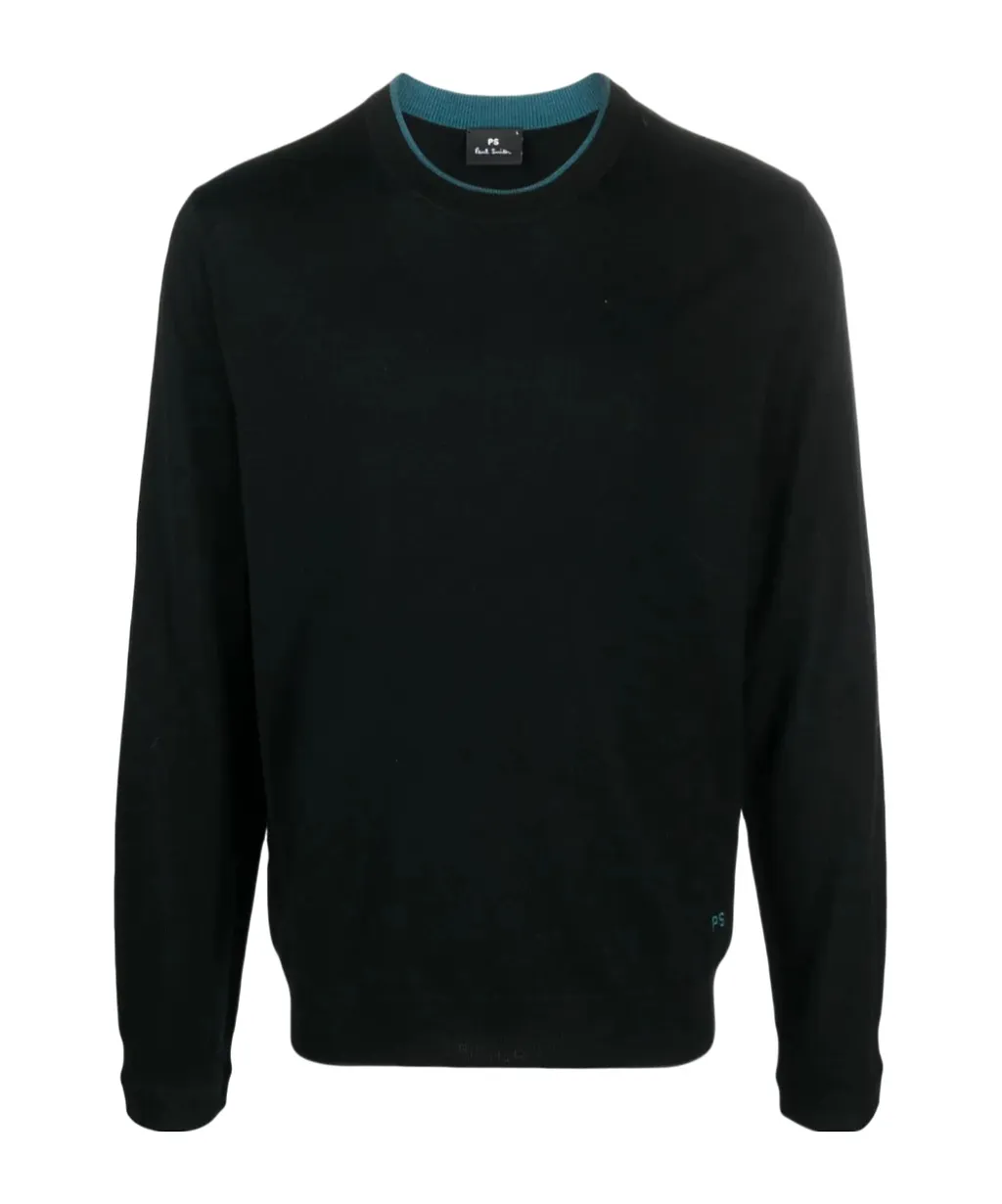 Ps Paul Smith Logo Embroidered Crewneck Jumper