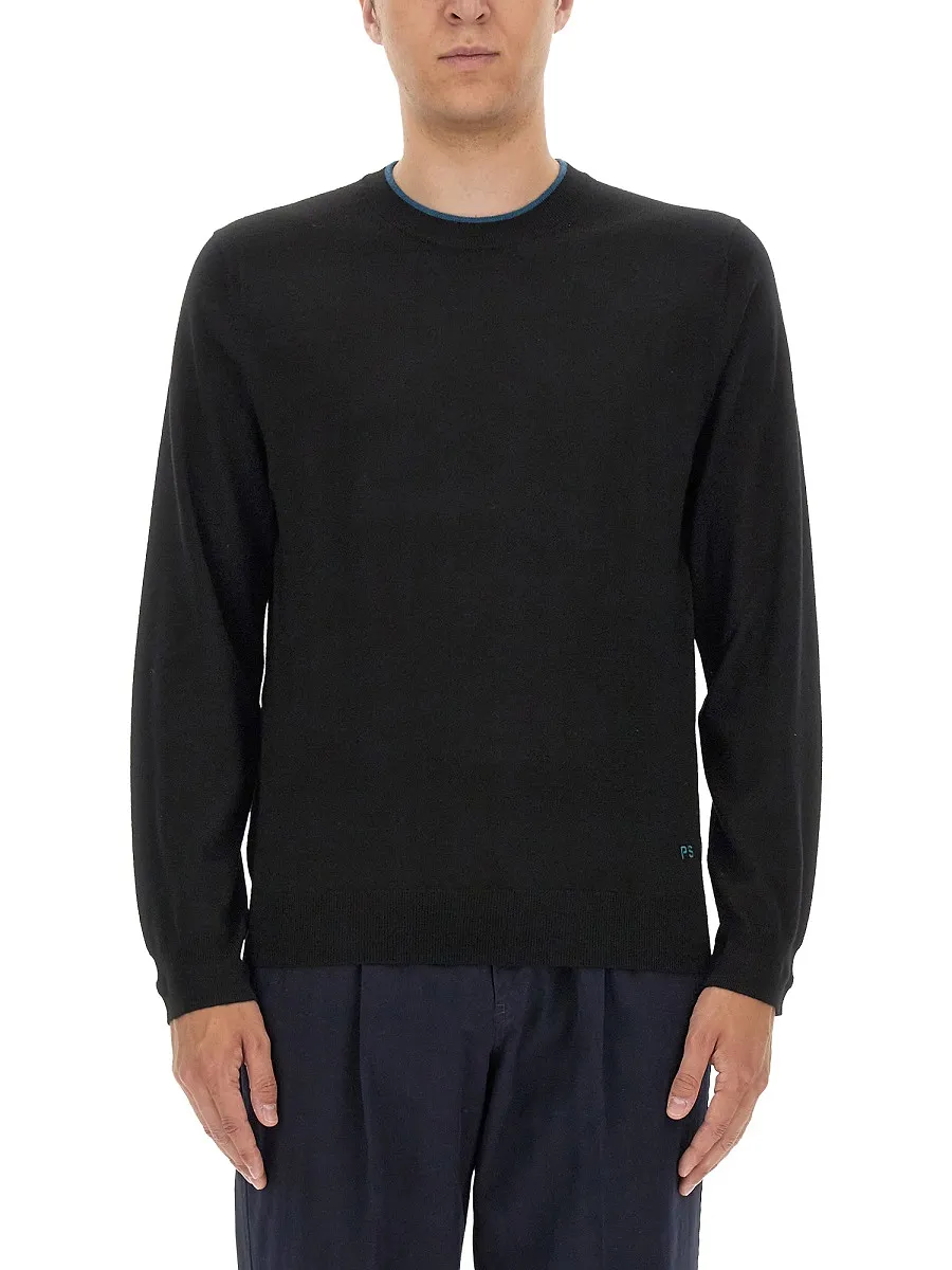 Ps Paul Smith Logo Embroidered Crewneck Jumper