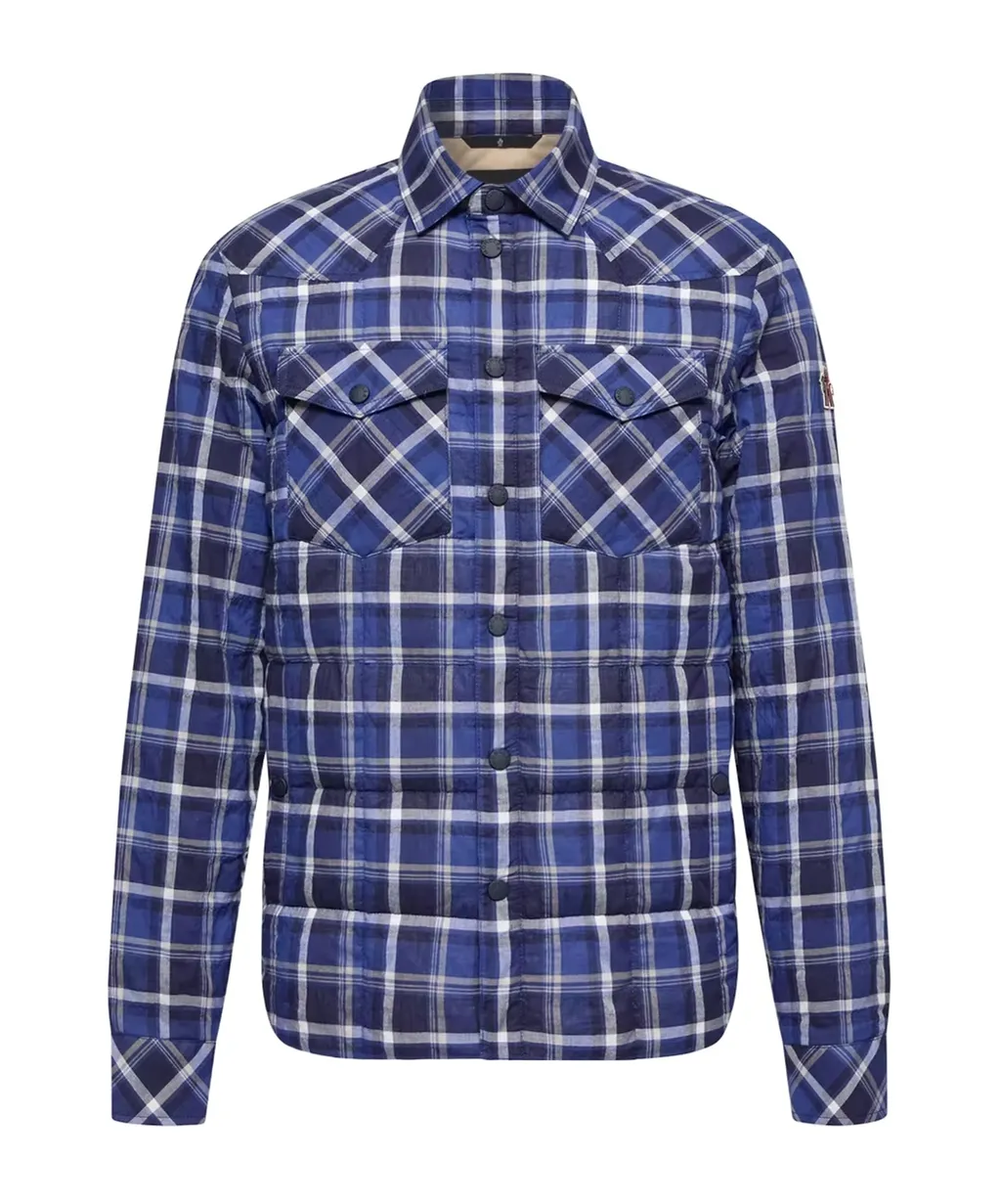 Moncler Grenoble Quilted Plaid Overshirt