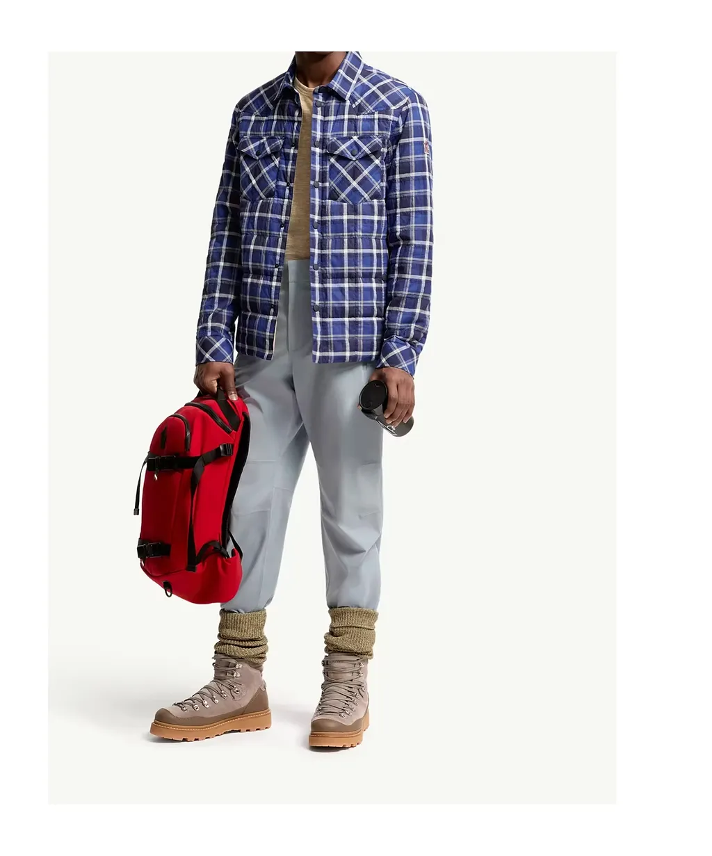 Moncler Grenoble Quilted Plaid Overshirt