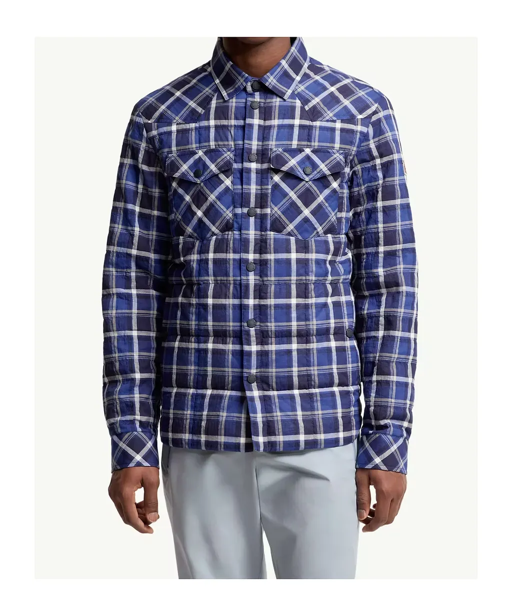 Moncler Grenoble Quilted Plaid Overshirt