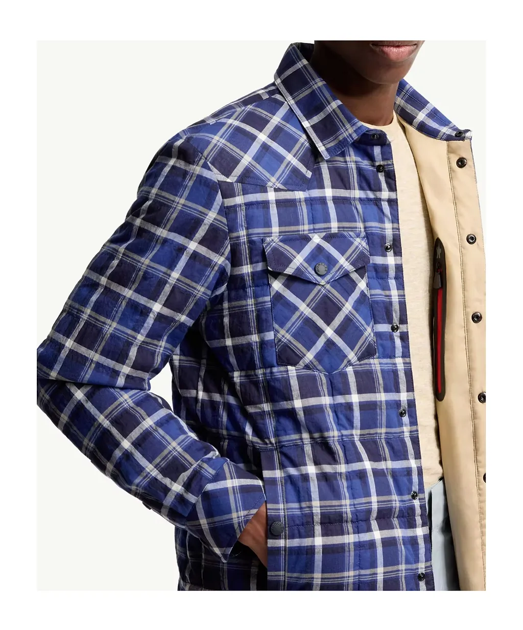Moncler Grenoble Quilted Plaid Overshirt