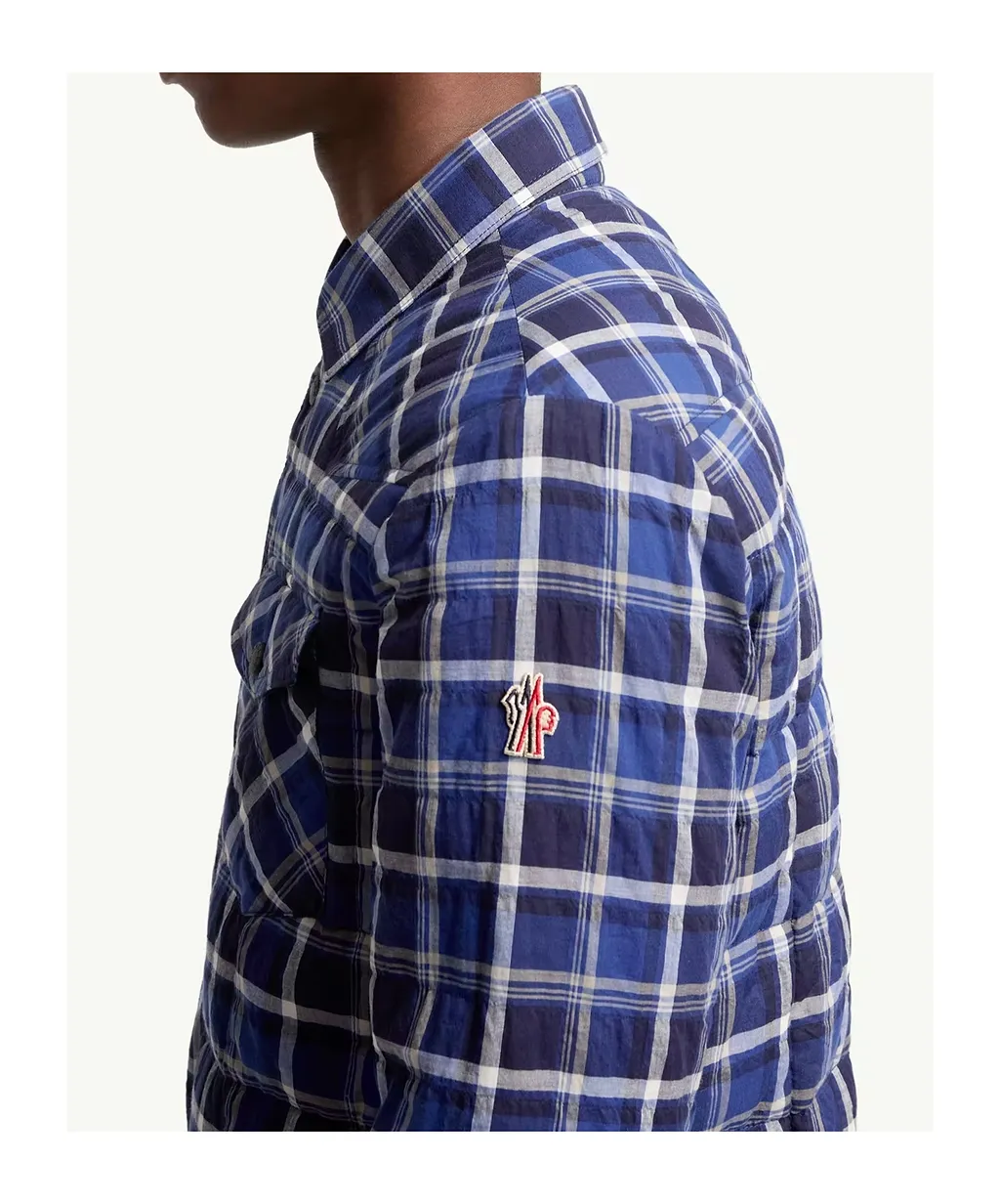 Moncler Grenoble Quilted Plaid Overshirt