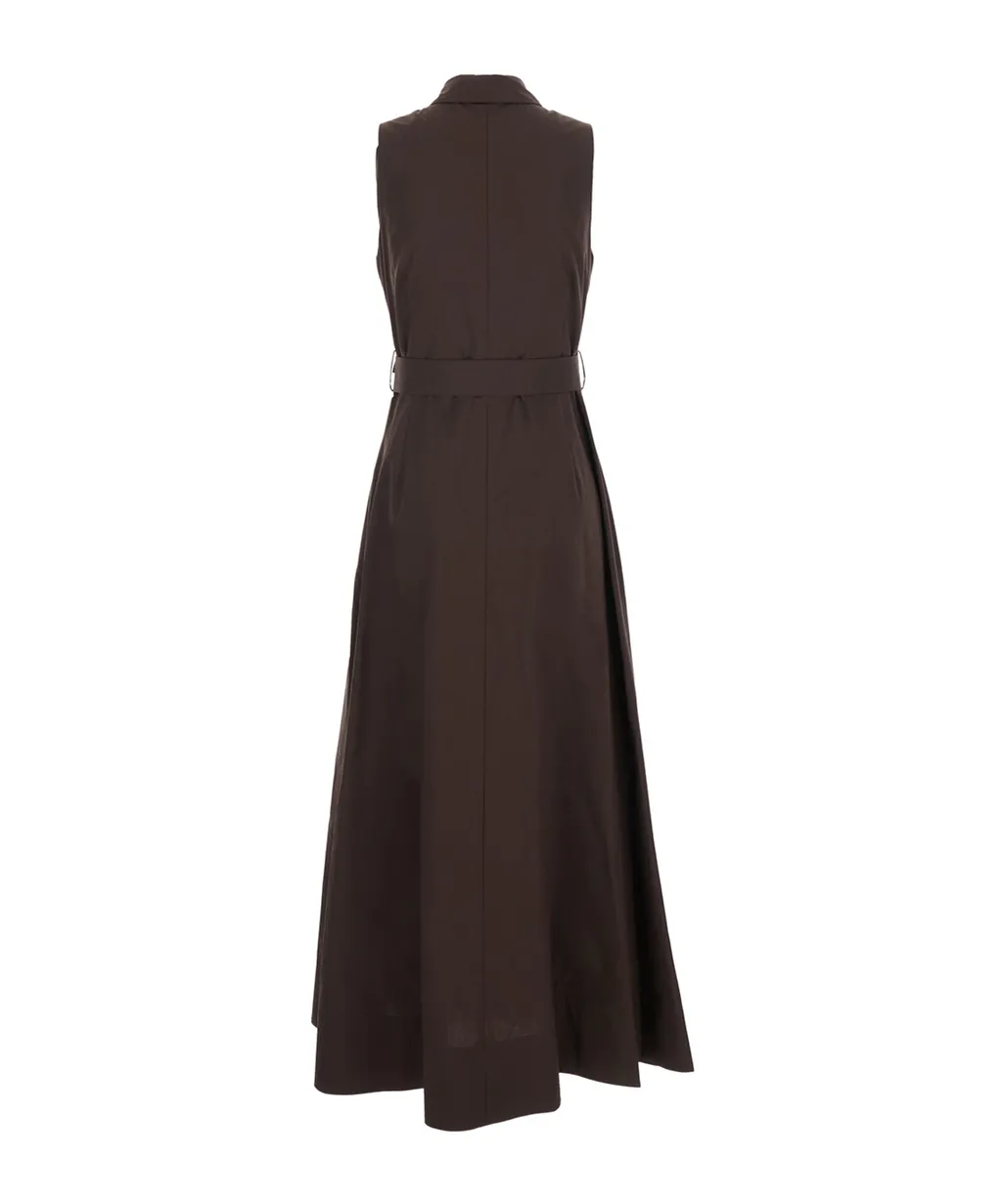 Sleeveless Belted Dress