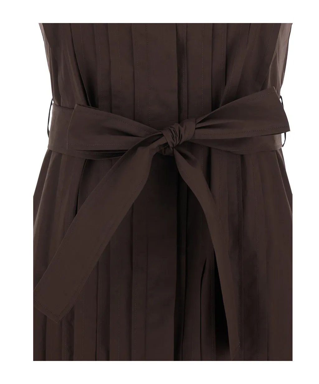 Sleeveless Belted Dress