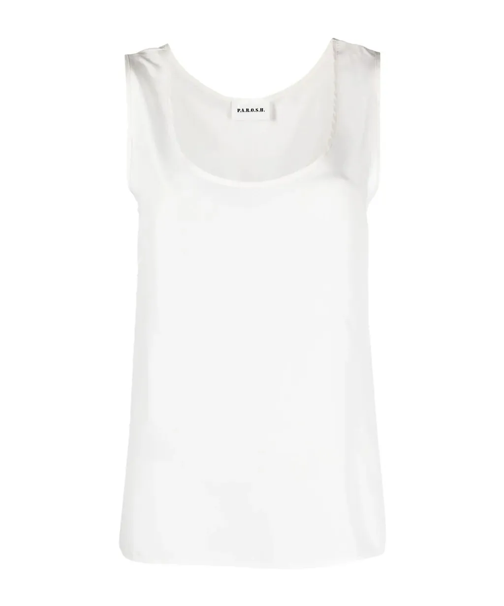 U-Neck Silk Tank Top