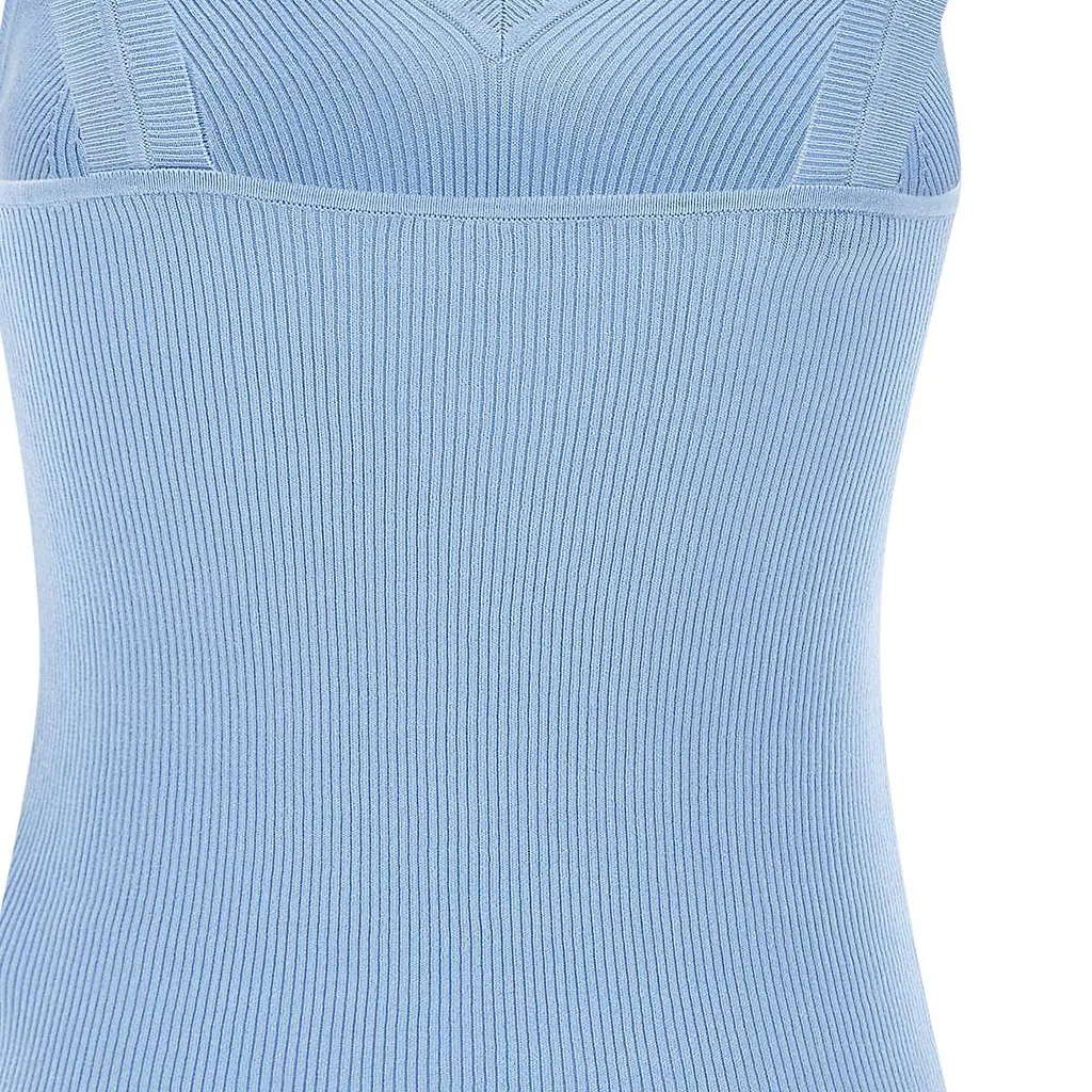 Fine-Ribbed Tank Top